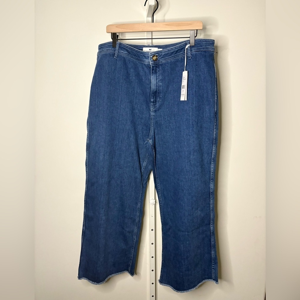 Vineyard Vines High Rise Straight Crop Jeans Blue Size 34